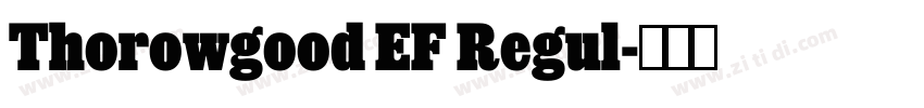 Thorowgood EF Regul字体转换